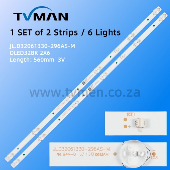 32V4 32C4  JL.D32061330-296AS-M DLED32BK 32INCH 6LED 3V