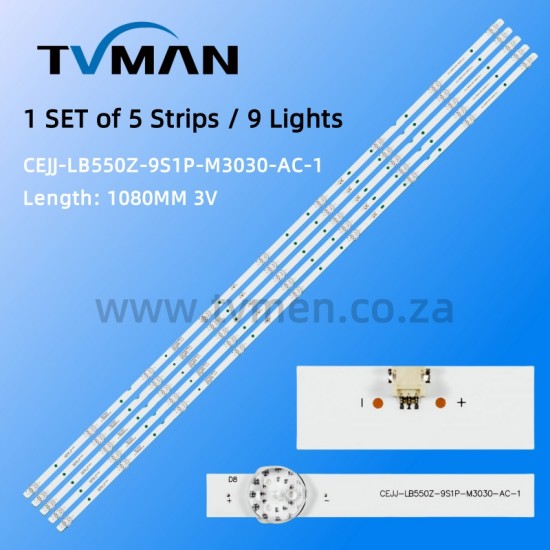 APPLICABLE JVC LED STRIPS DLED55HD 5X9 0001 DLED55HD 5X9 0005 55INCH 9LED 3V