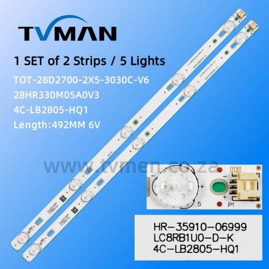 28L17 T0T-28D2700-2X5-3030C-V6 JS-D-JP2820-05 28INCH 5LED
