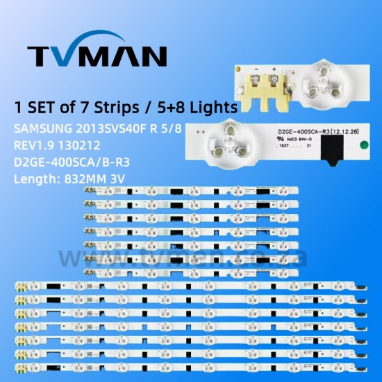 APPLICABLE SAMSUNG D2GE-400SCA/B-R3 2013SVS40F UA40F5500/6400/6300/5000 40INCH 13LED 3V