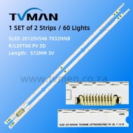 APPLICABLE SAMSUNG UA46ES5500R LED STRIPS 2012SVS46 7032NNB LEFT/RlGHT60 46INCH 10PIN 60LED 3V