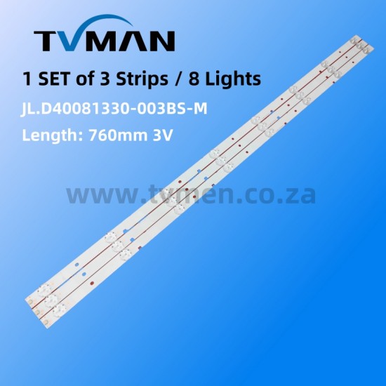 APPLICABLE HISENSE 40M2160M/P LED40H166 LED40EC270W LED STRIPS JL.D40081330-003BS-M 40INCH 8LED 3V