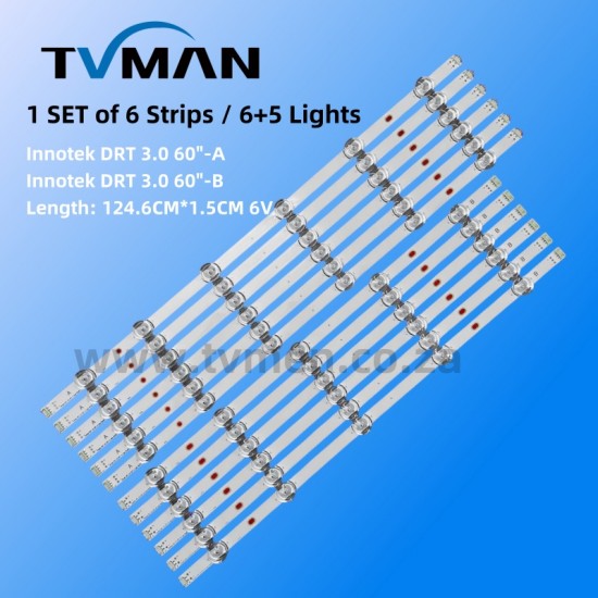 APPLICABLE LG 60LB5800 60LB650V LED STRIPS 60GB6580-CG Innotek DRT3.0 60INCH 11LED 6V