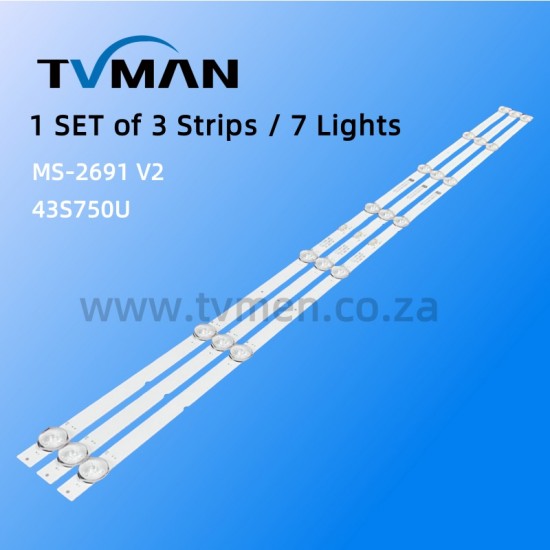 APPLICABLE SKYWORTH/SINOTEC 43H5 43S750U PPTV A43 MS-L2691 V2 V3 43INCH 7LED 3V