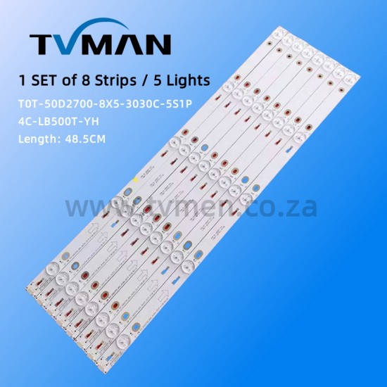 L50F3800A LED STRIPS T0T-50D2700-8X5-3030C-5S1P 4C-LB500T-YH 50INCH 5LED 6V