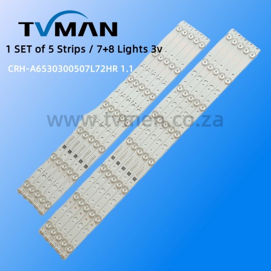 APPLICABLE PANASONIC TH-65FX580C 65M9 LED STRIPS CRH-A6530300507L72HR 1.1 65INCH 15LED 3V