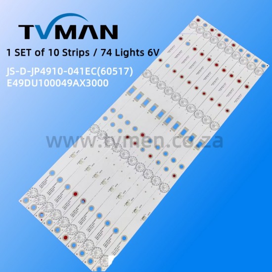 49AX3000 T49 LED STRIPS S-D-JP4910-041EC 49INCH 4LED 6V