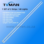 APPLICABLE SINOTEC LCD-50TX56A LCD-50TX5000A LED STRIPS6202B000CCD500 48LED 72V