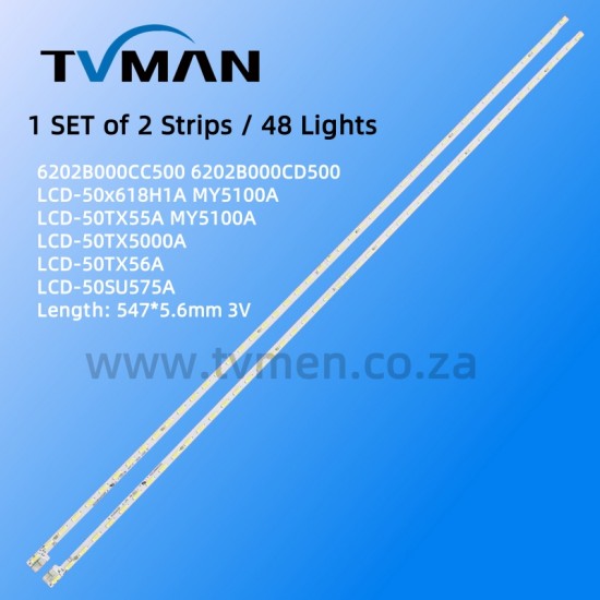 APPLICABLE SINOTEC LCD-50TX56A LCD-50TX5000A LED STRIPS6202B000CCD500 48LED 72V