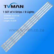 SINOTEC 39INCH LED STRIPS SHYS39D08-ZC21FG-01 OY39D08-ZC14F-04 8LED 3V