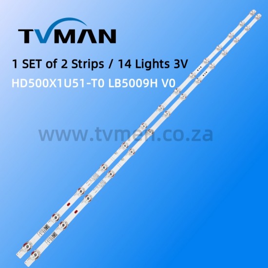 APPLICABLE HISENSE 50A52E HZ50E3D LED STRIPS HD500X1U51-T0 LB5009H V0 SCREEN HD500X1U51 50INCH 14LED 3V