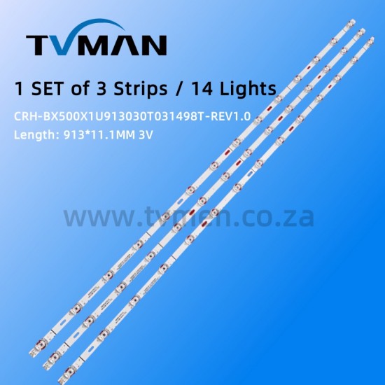 APPLICABLE HISENSE 50A7200F LED STRIPS HD500X1U51-T0L2+2019082601+APT-HXLB19099 50INCH 14LED 3V