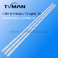APPLICABLE HISENSE 55A7300FTUK LED STRIPS HD550X1U84-T0L1-2019122001+APT-HXLB19088 55INCH 13LED 3V