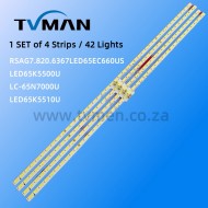 APPLICABLE HISENSE LED65K5500U LED65EC660US 65K5510U  LED STRIPS RSAG7.820.6367 65INCH 42LED 6V