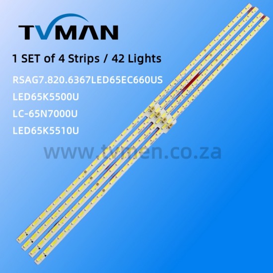 APPLICABLE HISENSE LED65K5500U LED65EC660US 65K5510U  LED STRIPS RSAG7.820.6367 65INCH 42LED 6V