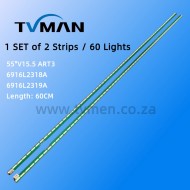 APPLICABLE LG 55UH615T 55UH617T-TB LED STRIPS 6922L-0159A 55 V15.5 ART3 55INCH 60LED 3V