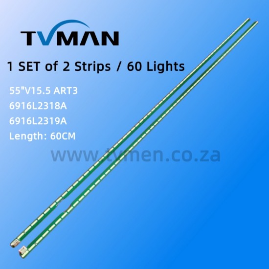 APPLICABLE LG 55UH615T 55UH617T-TB LED STRIPS 6922L-0159A 55 V15.5 ART3 55INCH 60LED 3V