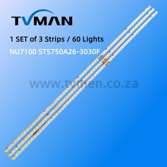 APPLICABLE SAMSUNG UN75NU7100FX LED STRIPS NU7100 STS750A26_3030F BN96-46078A 75INCH 60LED