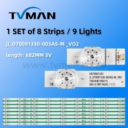 REPLACEMENT HISENSE 70A6G 70H6570G LED CRH-BX70X1U913030T080902H-REV1.2 70INCH 9LED 3V