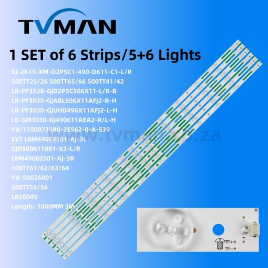 APPLICABLE PHILIPS 50PFF2651/T3 T5002S LED STRIPS LB-PF3528-GJD2P5C506X11-L