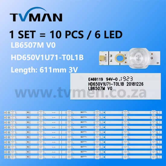 APPLICABLE HISENSE 65S1 65R6E1 LED STRIPS LB65084 LB6507M V0 HD650V1U71-T0L1B