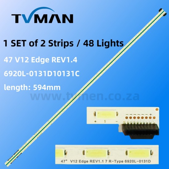 APPLICABLE LG 47LW620033CE LED STRIPS 47''V12 EDGE REV1.4 7 R 6920L-0131D