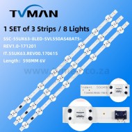 APPLICABLE LG LED STRIPS 55UK6320P  LED  SSC_55UK63_8LED_SVL550AS48AT5_REV1.0