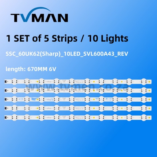 APPLICABLE LG LED STRIPS 60UK6090PUA  SSC_60UK62 10LED_SVL600A43_REV