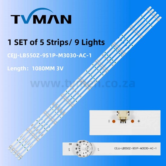 APPLICABLE JVC SANSUI TELEFUNKEN LED STRIPS T15509DLEDDS DLED55HD 5X9 0001/ DLED55HD 5X9 0005