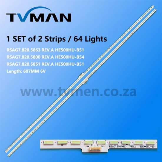 APPLICABLE HISENSE LED BLACKLIGHT LED50K380U/LED50K370  RSAG7.820.5815 SCREEN HE500HF-B54