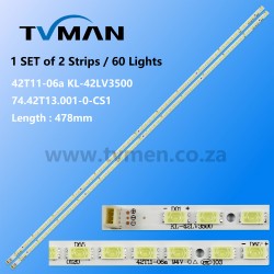UNIVERSAL 42 LED STRIPS 60 LED LED42C800I 42T11-06a KL-42LV3500 74.42T13.001-0-