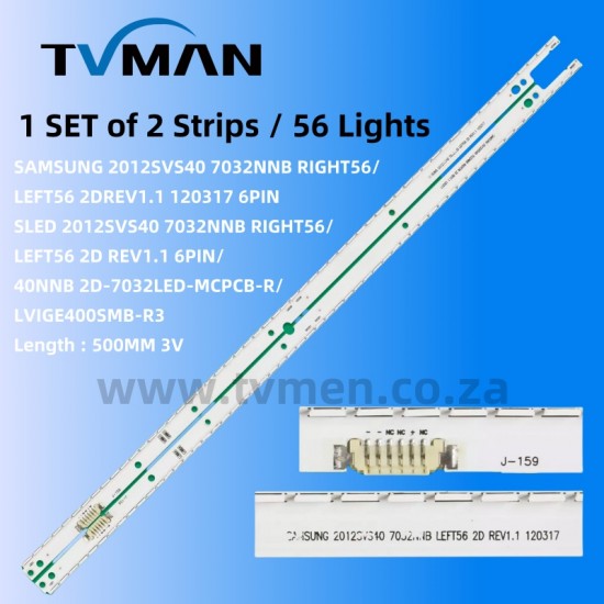 APPLICABLE SAMSUNG LED STRIP 40ES5500R  2012SVS40_7032NNB_LEFT56/RGHT56 40 INCH
