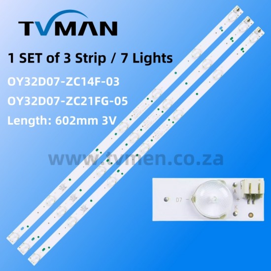 303WY315035/0Y32D07-ZC14F-03 532WY315M05 UNIVERSAL 32 INCH LED STRIPS  7LED 3V
