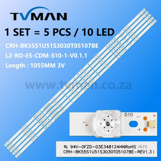 APPLICABLE PANASONIC LED STRIPS TH-55FX500C   CRH--BK55S1U51S3030T05107BE-REW1.3