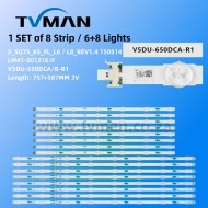 APPLICABLE SAMSUNG TV LED BACKLIGHT UA65JU6800J  S-5U75-65_FL-L8-REV1.4 LM41-00121F/E