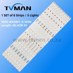 SINOTEC 43E3000 LED STRIPS SDL430FY-LD0000-X2 YAL03-00935280-03 43inch 5LED 3V