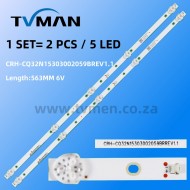 CRH-CQ32N15303002059BRREV1.1 UNIVERSAL 32INCH  5 LED 6V