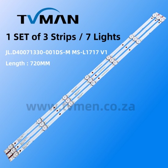 MS-L1717 V1 RF-AZ400E30-0701S-11A1 40inch 7LED 3V