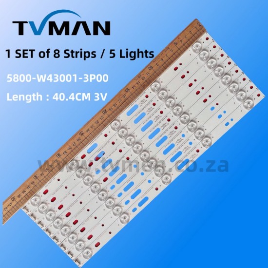5800-W43001-3P00  SCREEN RDL430WY  43E6000 43E3000 43INCH 5LED 3V