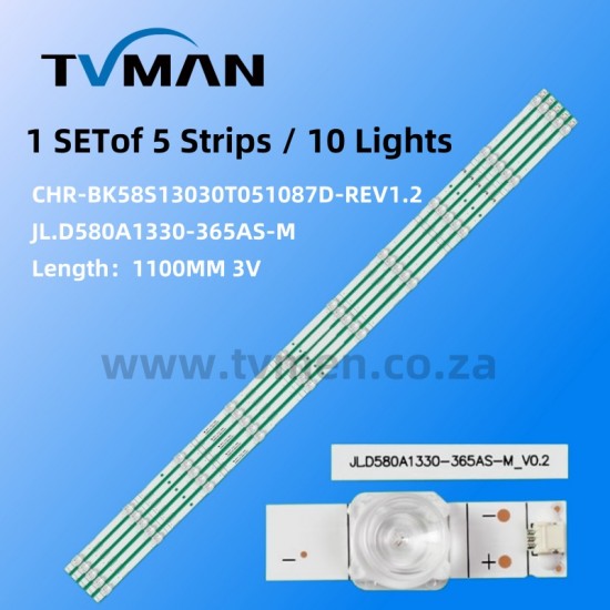 Applicable Hisense TV LED STRIPS HZ58A55 58V1A 58B7200UW JL.D580A1330-365AS-M-V0.2