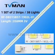 RF-DB315B57-1902R/L-01/02  32INCH TV LED BLACKLIGHT 38LED 3V