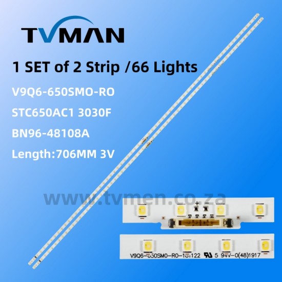 Applicable Samsung TV LED BLACKLIGHT QA65Q60RAJXXZ/ARAJXXZ LM41-00771A 00717A 16157A 66LED 3V