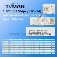 E55DU1000 55DM1000 JS-D-JP55DM-C61EC A61EC 061EC 55INCH 6LED 6V