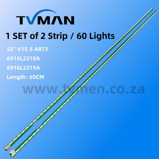 APPLICABLE LG 55LF630T 55UH600T 55LH600T LED STRIPS 55 V15.5 ART3 UD REV0.1 60LED 3V