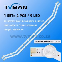 APPLICABLE SAMSUNG D3GE-320SM0-R2 LED STRIPS LM41-00001R 2013SVS32_28N1 32INCH 9LED 3V