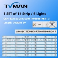 APPLICABLE HISENSE 75A6G HZ75A55E LED LIGHT CRH-BX75S3U813030T14069B8 HD750S3U 6LED 3V
