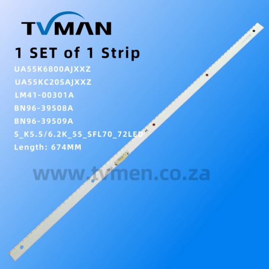 APPLICABLE HG55AF690UG/AE690DJXXZ LED BLACKLIGHT CY-KK055BGAV4H LM41-00301A 72LED 