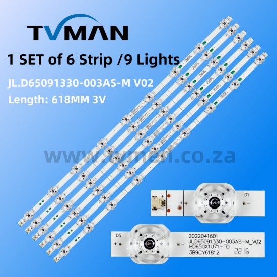 APPLICABLE HISENSE HZ65E3D-J HZ65A56E LED STRIPS HD650X1U51-T0+2019052001+APT-H 65 INCH 8LED 3V