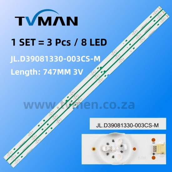 APPLICABLE HISENSE LED39N2600 LED STRIPS JL.D39081330-003CS-M 39INCH 8LED 3V