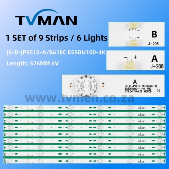 JS-D-JP5510-A61EC(60517)JS-D-JP5510-B61EC(60714) 55INCH 6LED 6V